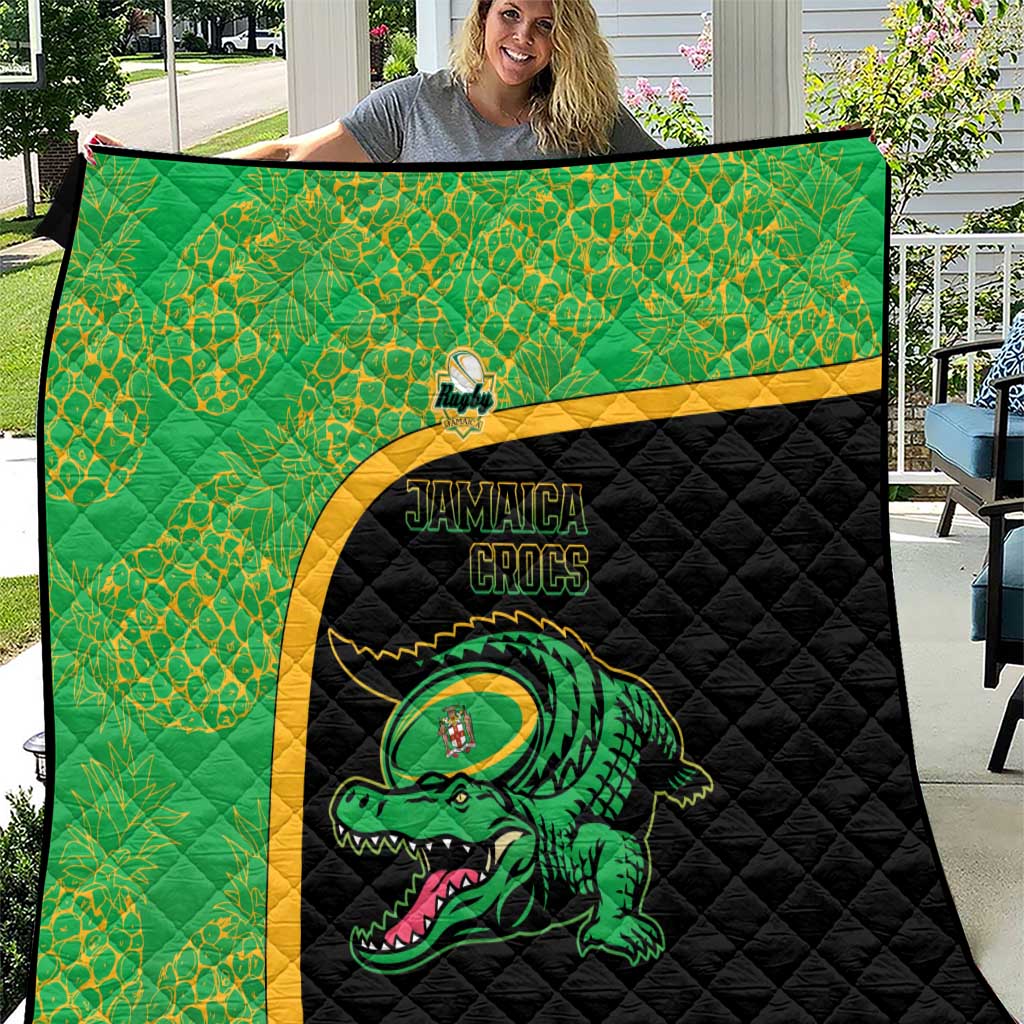 Jamaica Rugby Quilt Go Jamaica Crocs - Pineapple Pattern