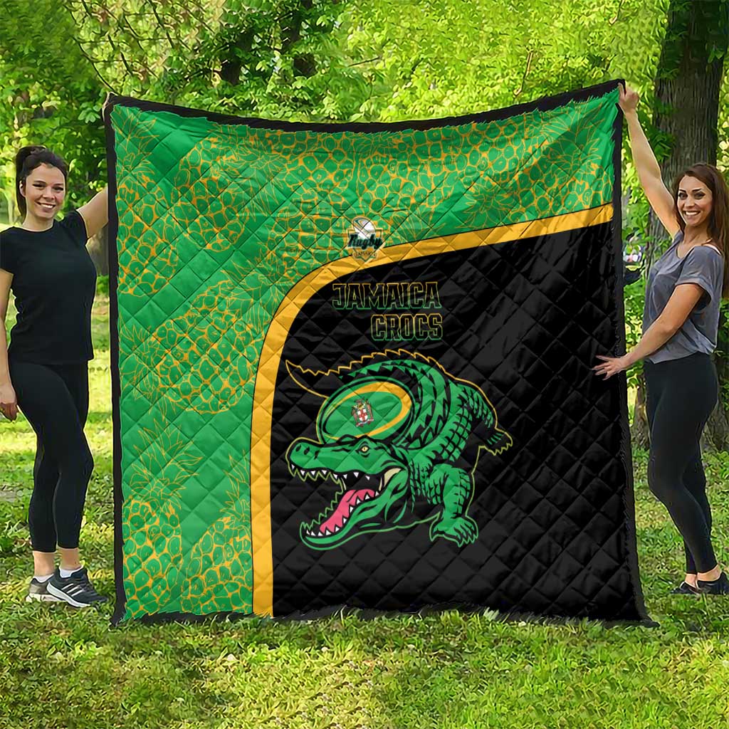 Jamaica Rugby Quilt Go Jamaica Crocs - Pineapple Pattern