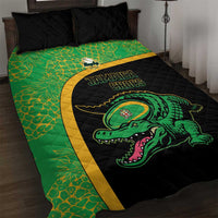 Jamaica Rugby Quilt Bed Set Go Jamaica Crocs - Pineapple Pattern