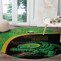 Jamaica Rugby Round Carpet Go Jamaica Crocs - Pineapple Pattern