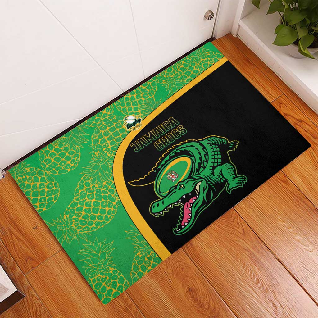 Jamaica Rugby Rubber Doormat Go Jamaica Crocs - Pineapple Pattern