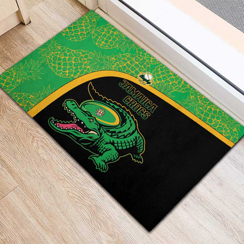 Jamaica Rugby Rubber Doormat Go Jamaica Crocs - Pineapple Pattern