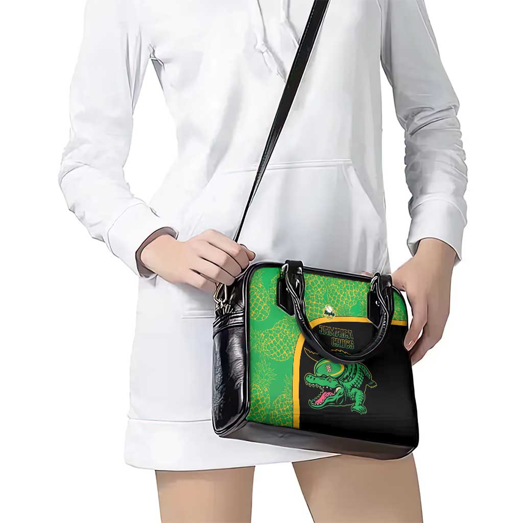 Jamaica Rugby Shoulder Handbag Go Jamaica Crocs - Pineapple Pattern