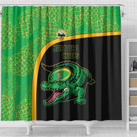 Jamaica Rugby Shower Curtain Go Jamaica Crocs - Pineapple Pattern