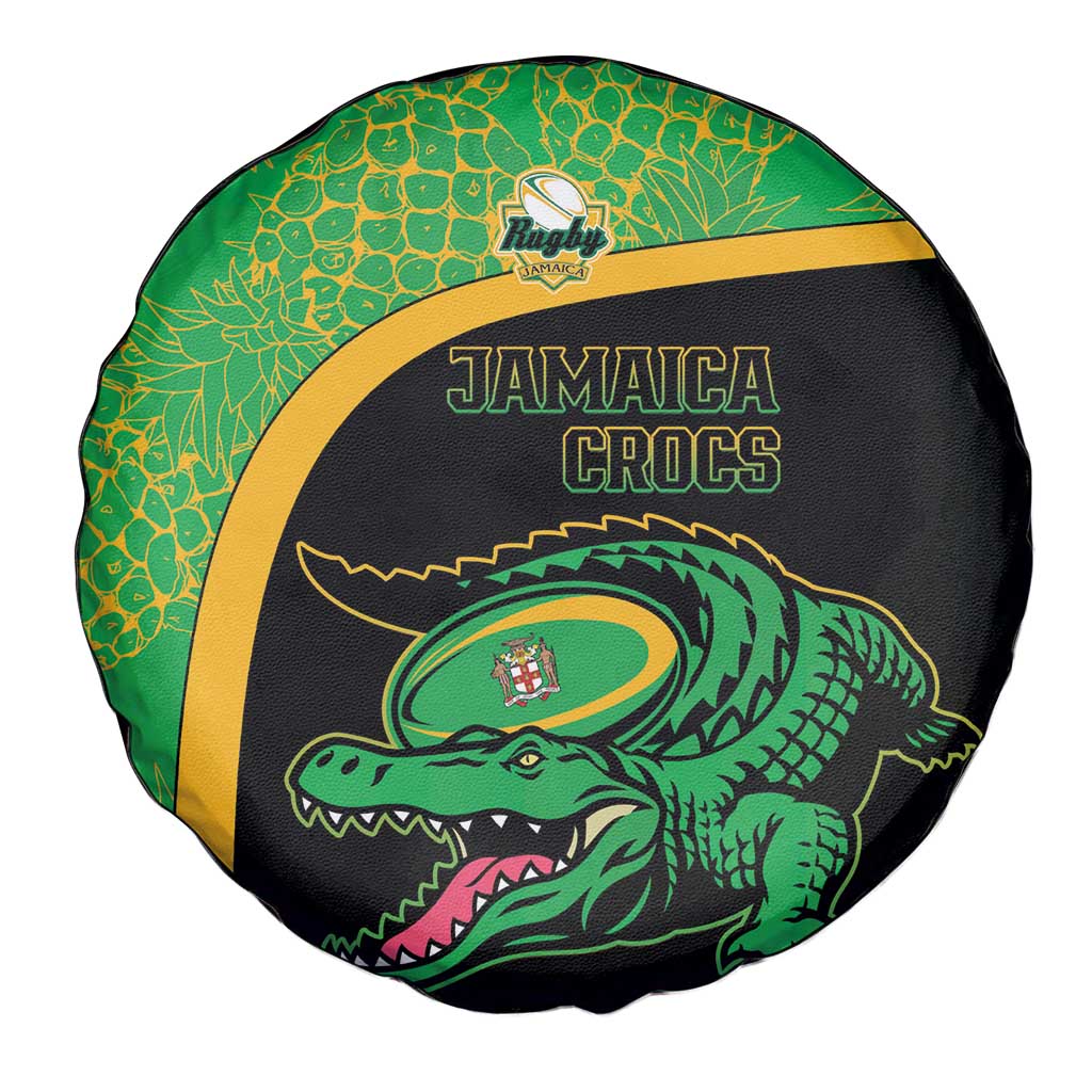 Jamaica Rugby Spare Tire Cover Go Jamaica Crocs - Pineapple Pattern