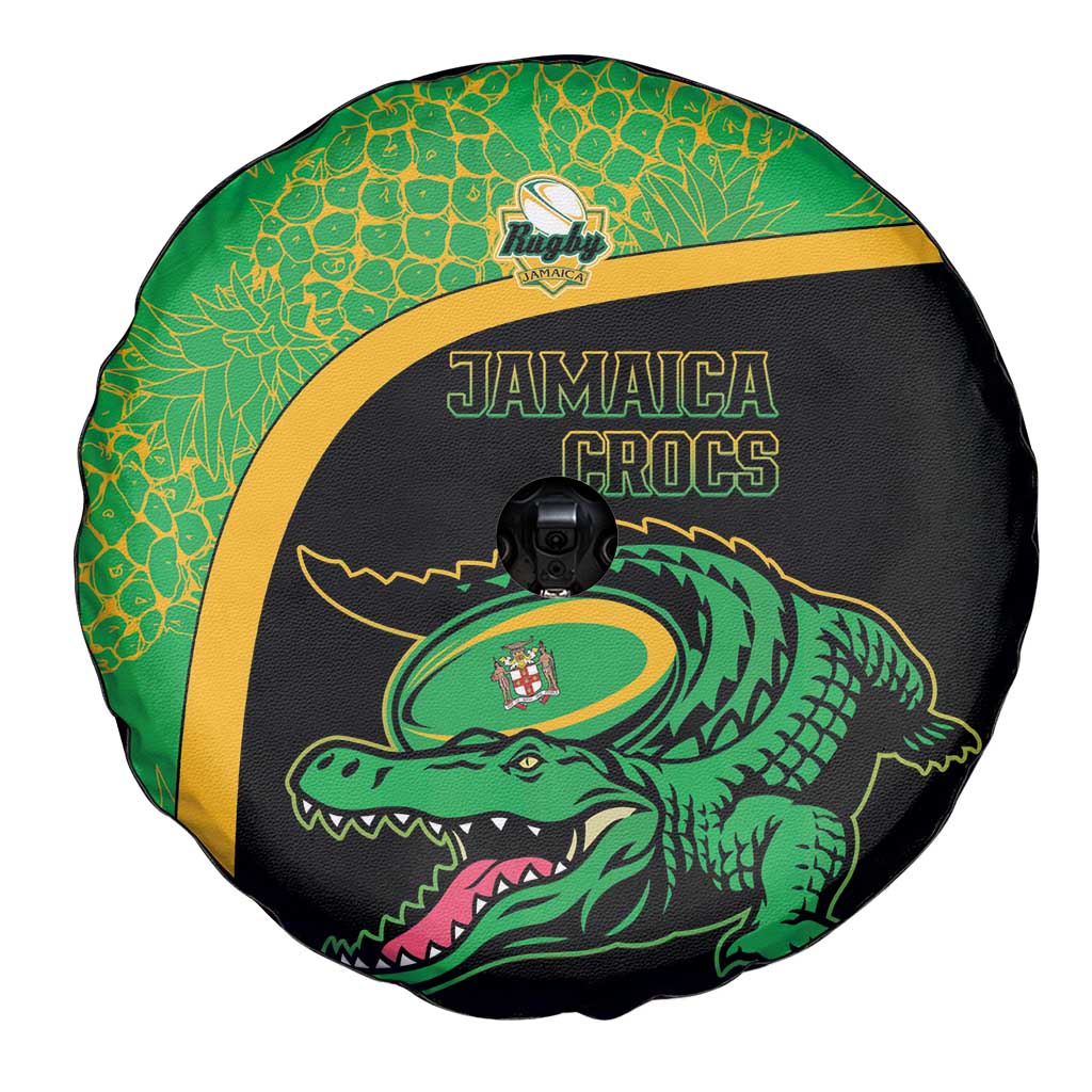 Jamaica Rugby Spare Tire Cover Go Jamaica Crocs - Pineapple Pattern