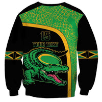 Jamaica Rugby Custom Sweatshirt Go Jamaica Crocs - Pineapple Pattern