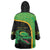 Jamaica Rugby Custom Wearable Blanket Hoodie Go Jamaica Crocs - Pineapple Pattern