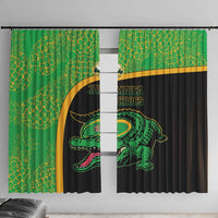 Jamaica Rugby Window Curtain Go Jamaica Crocs - Pineapple Pattern