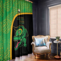 Jamaica Rugby Window Curtain Go Jamaica Crocs - Pineapple Pattern