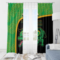 Jamaica Rugby Window Curtain Go Jamaica Crocs - Pineapple Pattern