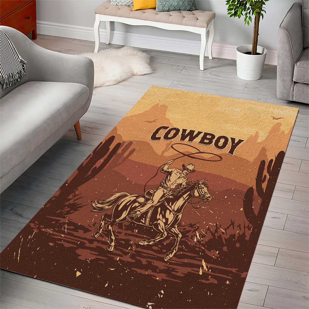 Black Cowboy Area Rug Take Me Away