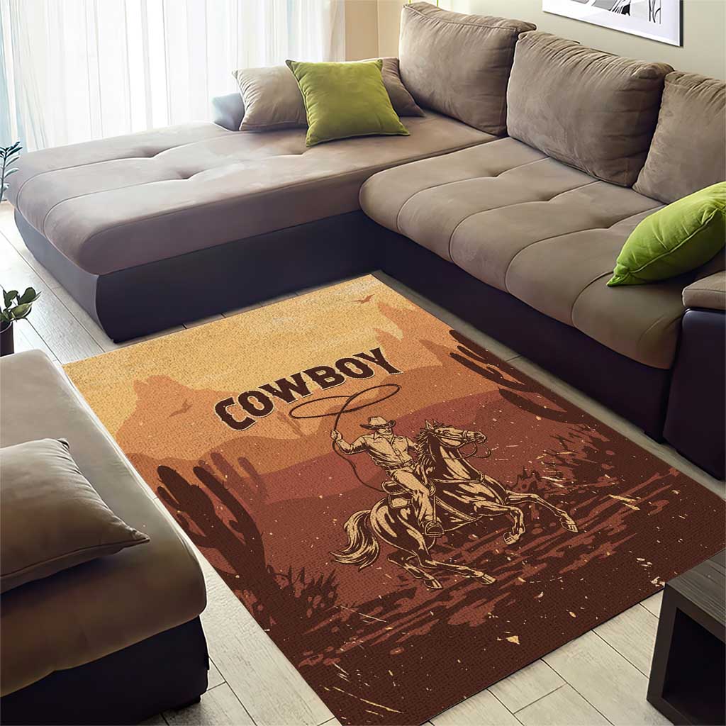 Black Cowboy Area Rug Take Me Away
