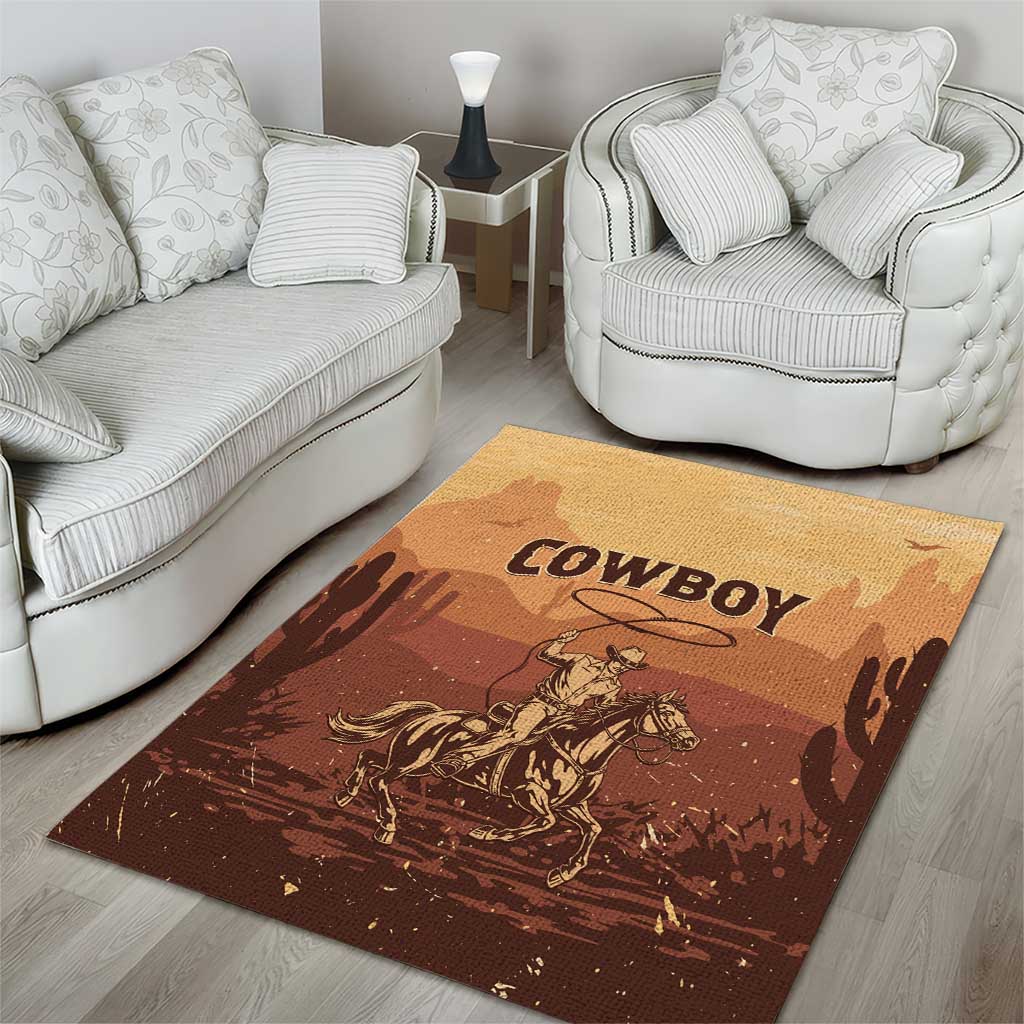 Black Cowboy Area Rug Take Me Away