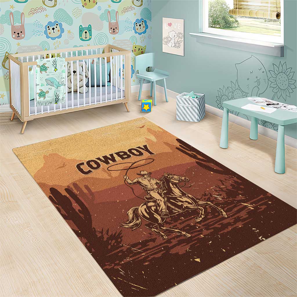 Black Cowboy Area Rug Take Me Away