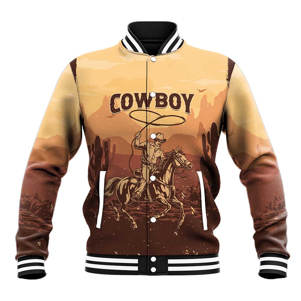 Black Cowboy Baseball Jacket Take Me Away