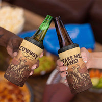 Black Cowboy 4 in 1 Can Cooler Tumbler Take Me Away