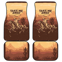 Black Cowboy Car Mats Take Me Away