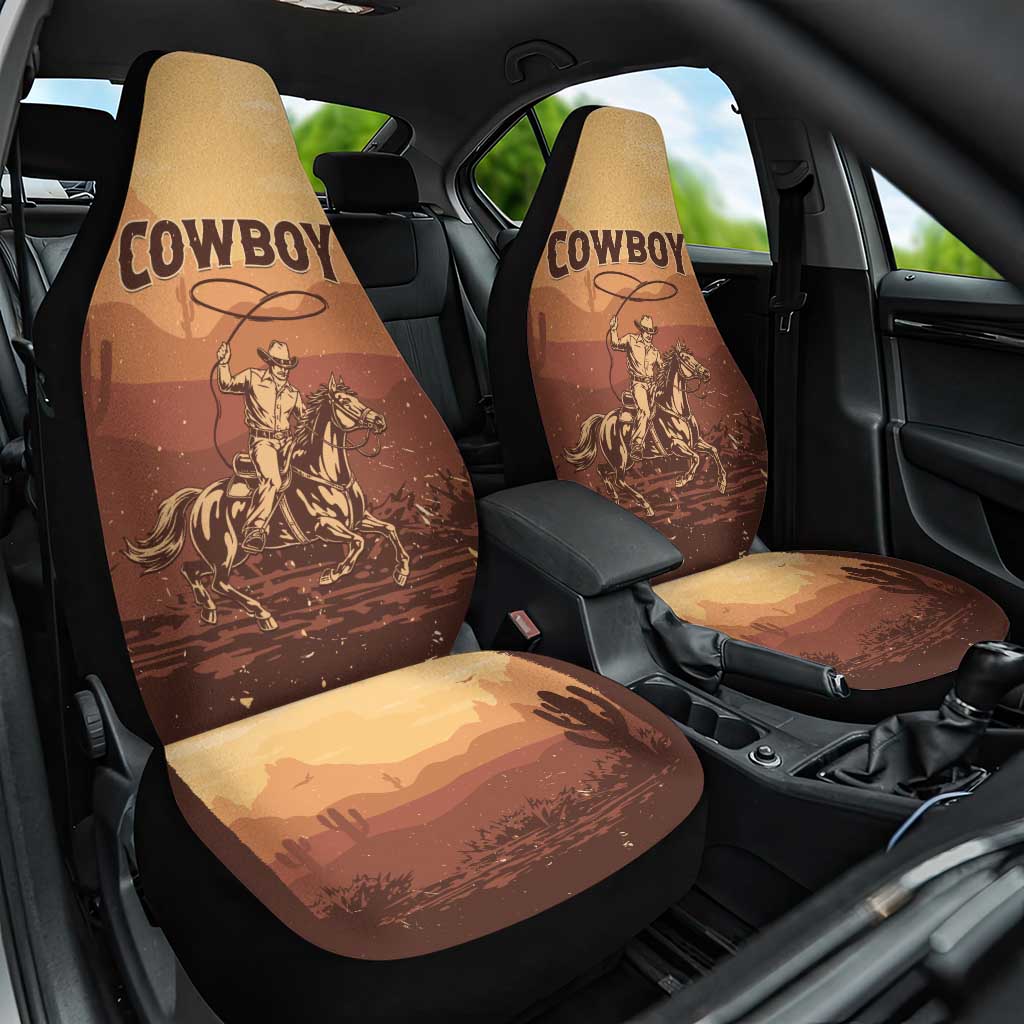 Black Cowboy Car Seat Cover Take Me Away