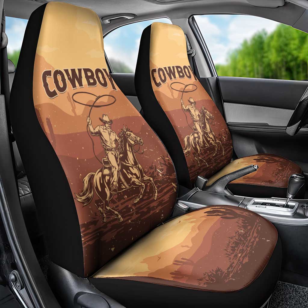 Black Cowboy Car Seat Cover Take Me Away