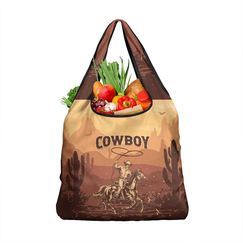 Black Cowboy Grocery Bag Take Me Away