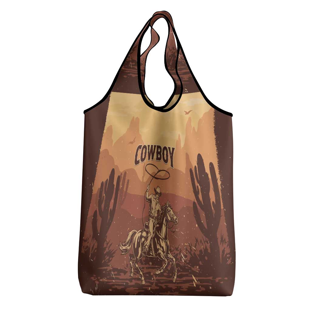 Black Cowboy Grocery Bag Take Me Away