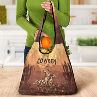 Black Cowboy Grocery Bag Take Me Away