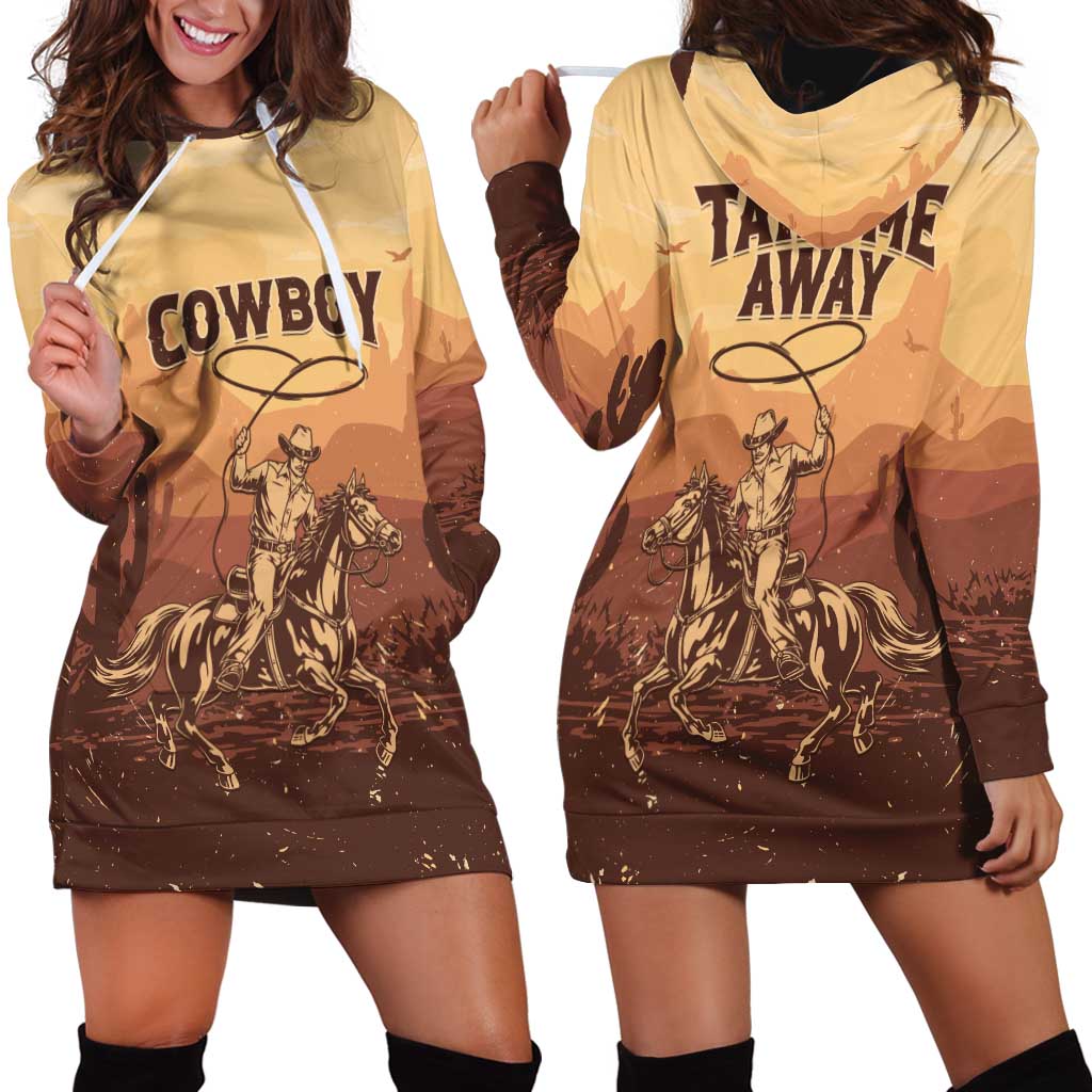 Black Cowboy Hoodie Dress Take Me Away