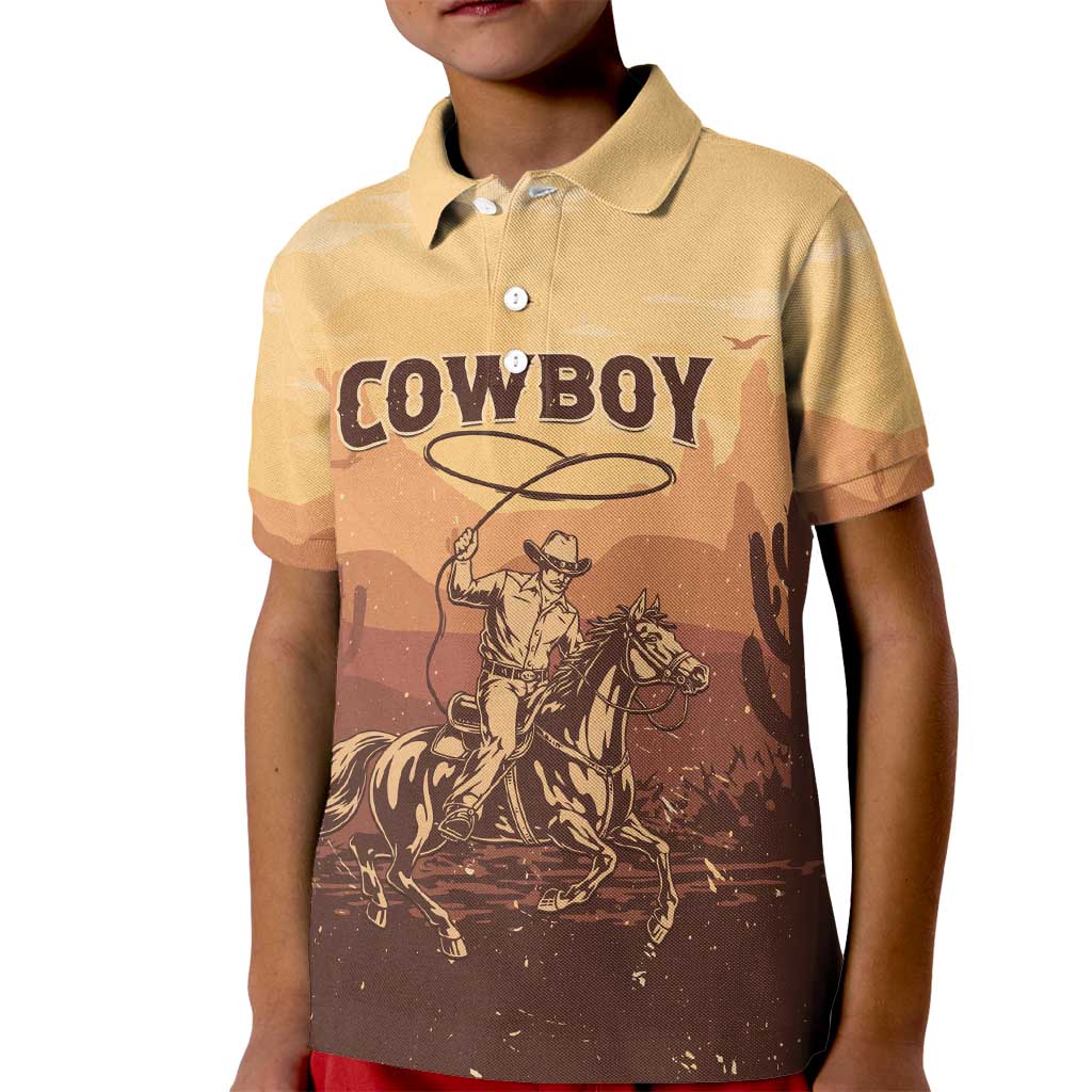 Black Cowboy Kid Polo Shirt Take Me Away