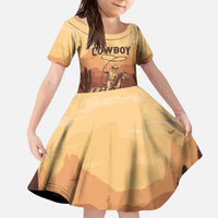 Black Cowboy Kid Short Sleeve Dress Take Me Away