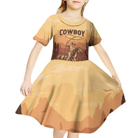Black Cowboy Kid Short Sleeve Dress Take Me Away