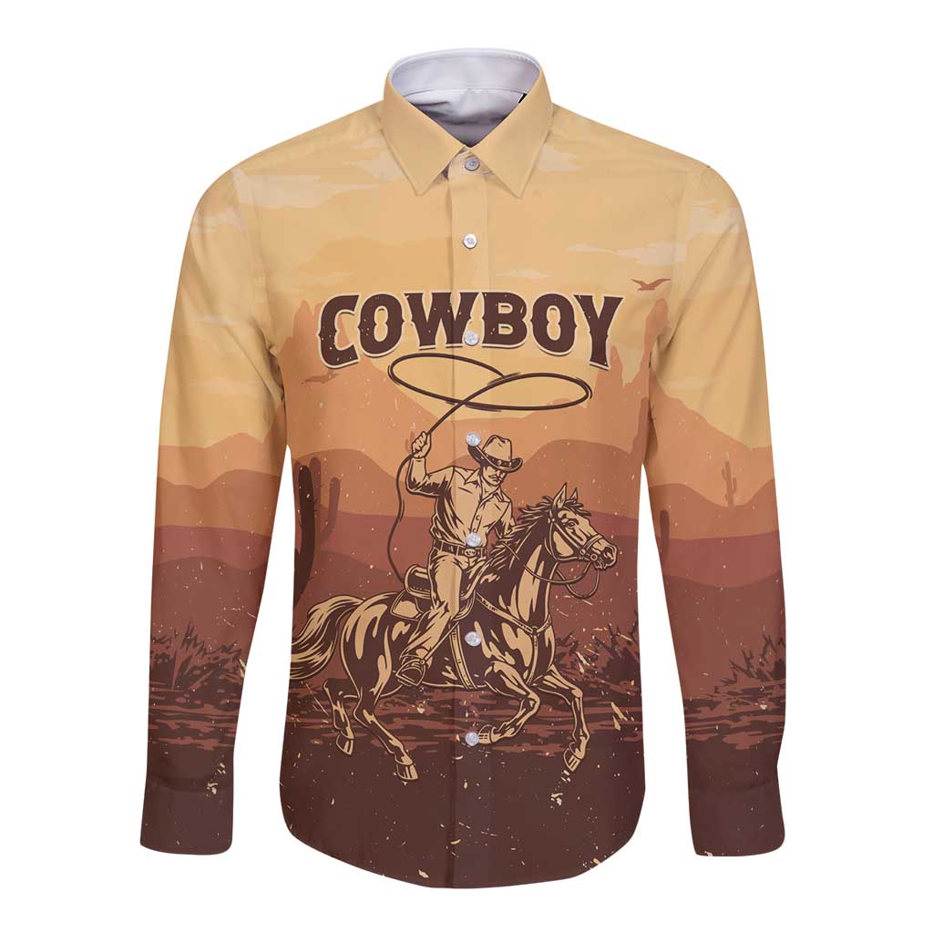 Black Cowboy Long Sleeve Button Shirt Take Me Away