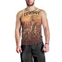 Black Cowboy Men Tank Top Take Me Away