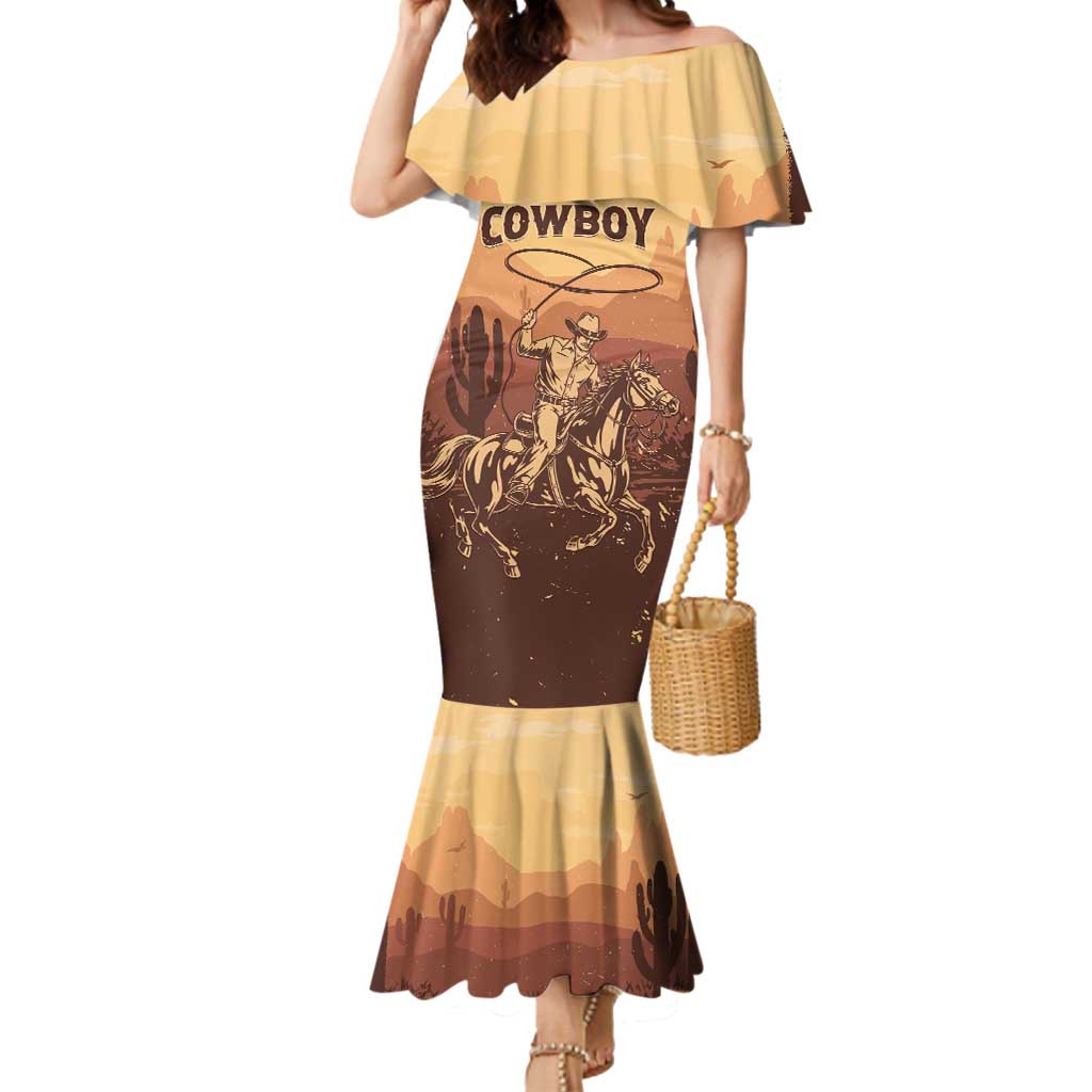 Black Cowboy Mermaid Dress Take Me Away