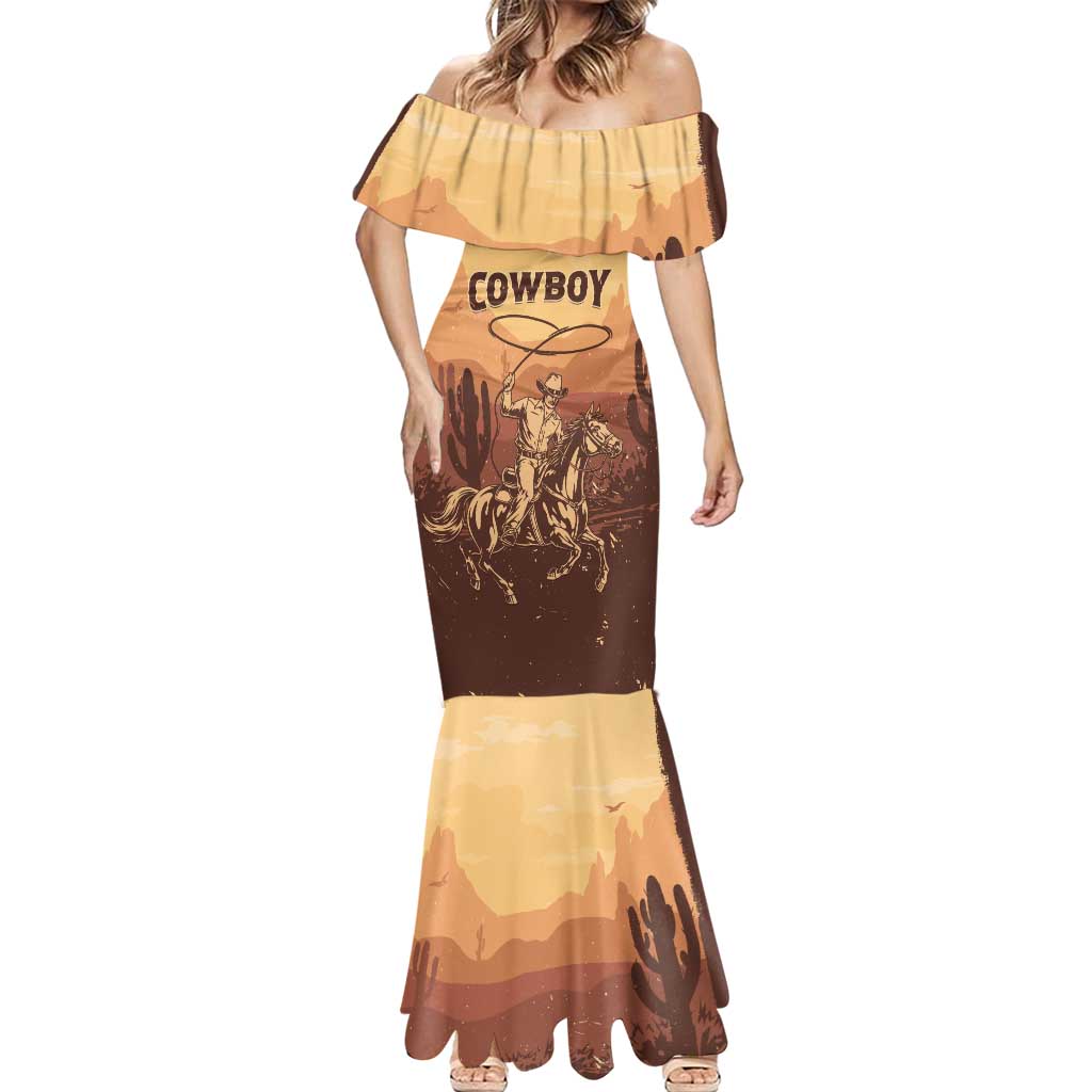 Black Cowboy Mermaid Dress Take Me Away
