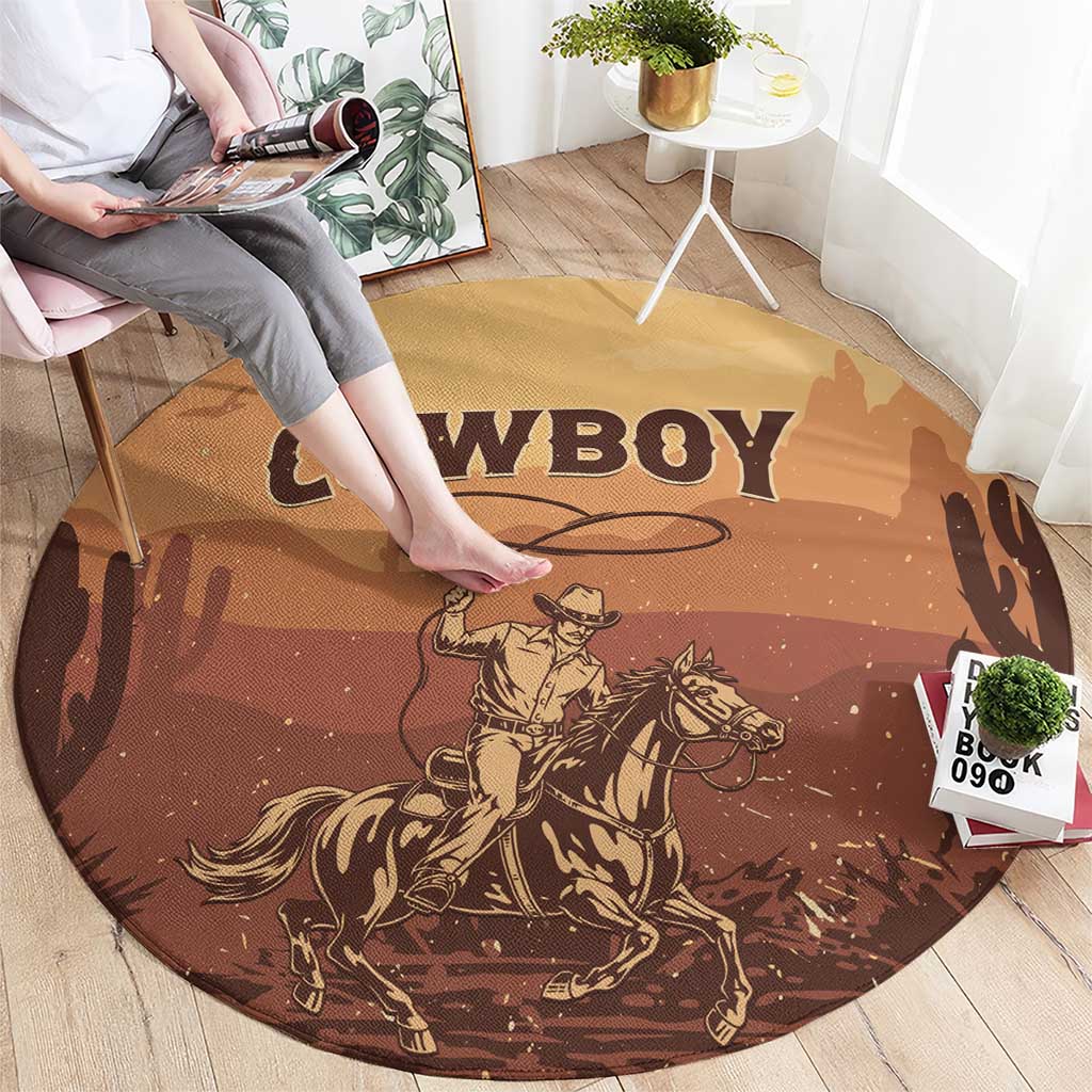 Black Cowboy Round Carpet Take Me Away