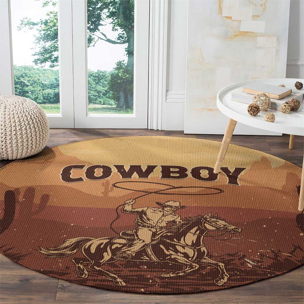 Black Cowboy Round Carpet Take Me Away
