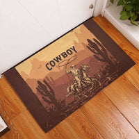 Black Cowboy Rubber Doormat Take Me Away