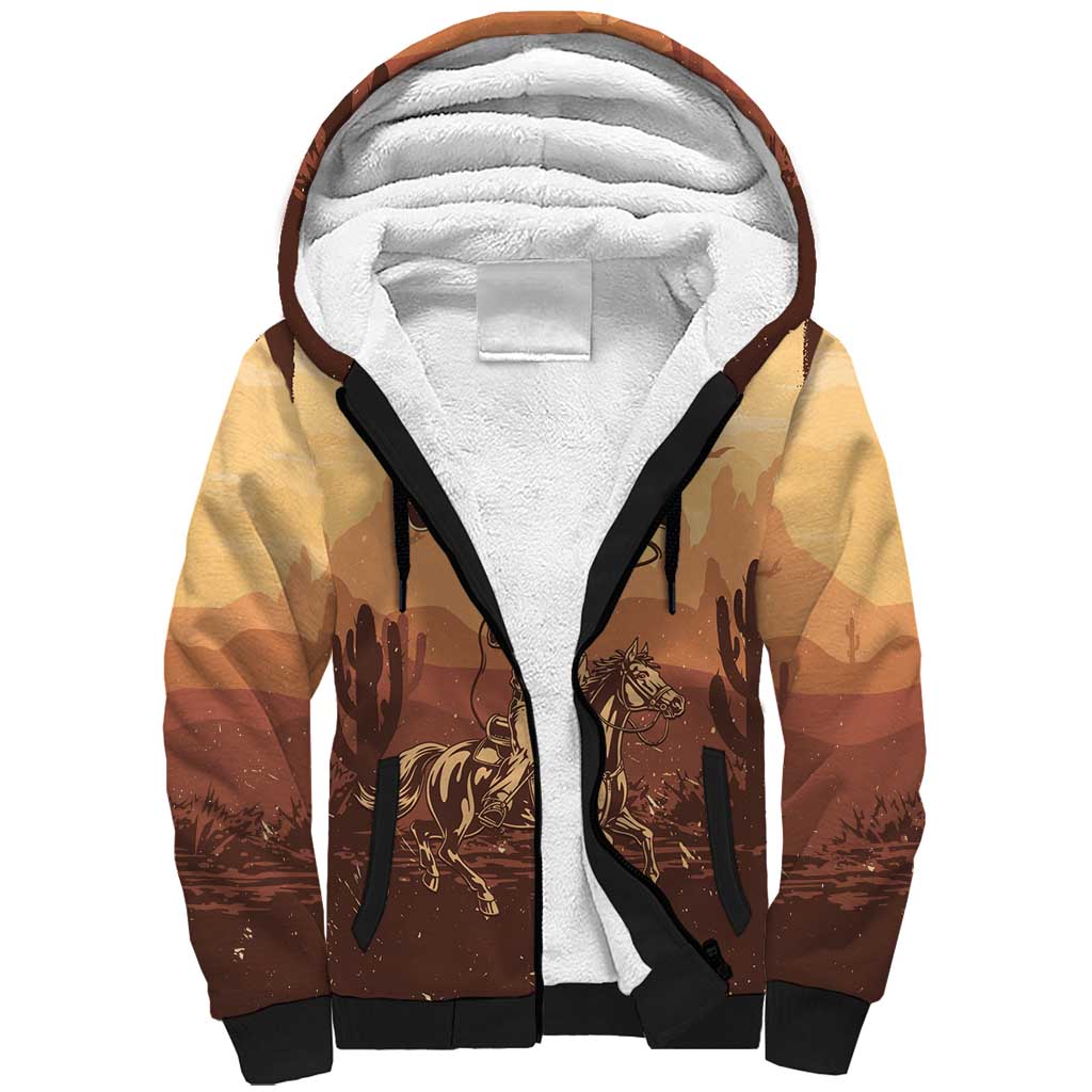 Black Cowboy Sherpa Hoodie Take Me Away
