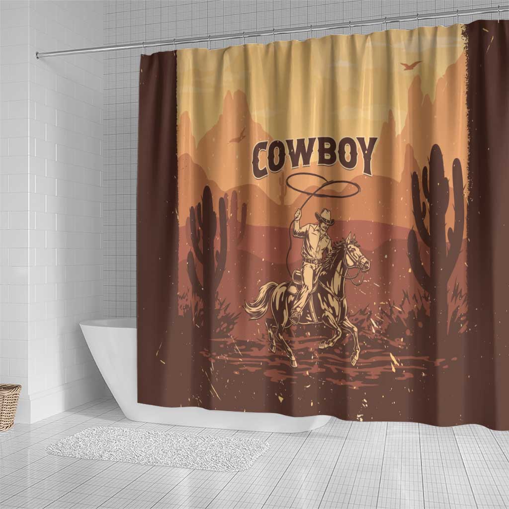 Black Cowboy Shower Curtain Take Me Away