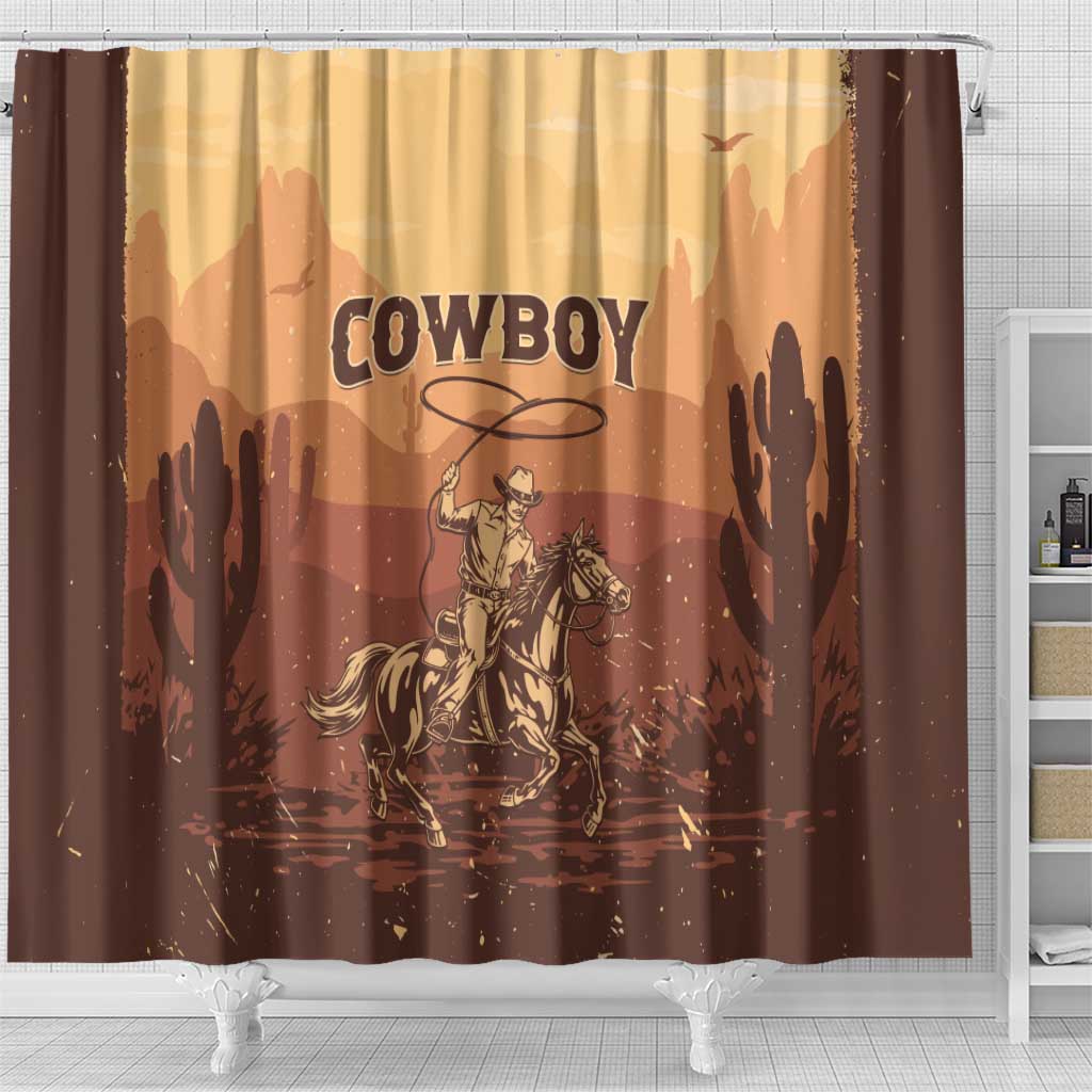 Black Cowboy Shower Curtain Take Me Away
