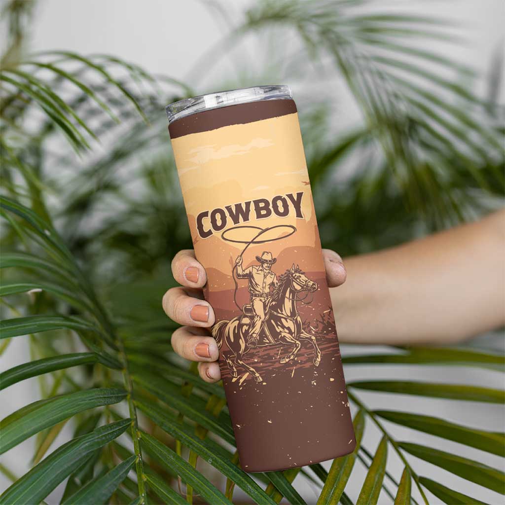 Black Cowboy Skinny Tumbler Take Me Away
