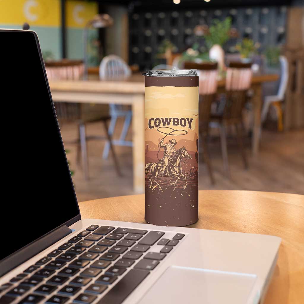 Black Cowboy Skinny Tumbler Take Me Away