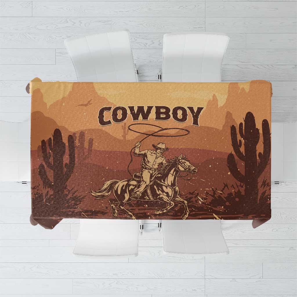 Black Cowboy Tablecloth Take Me Away