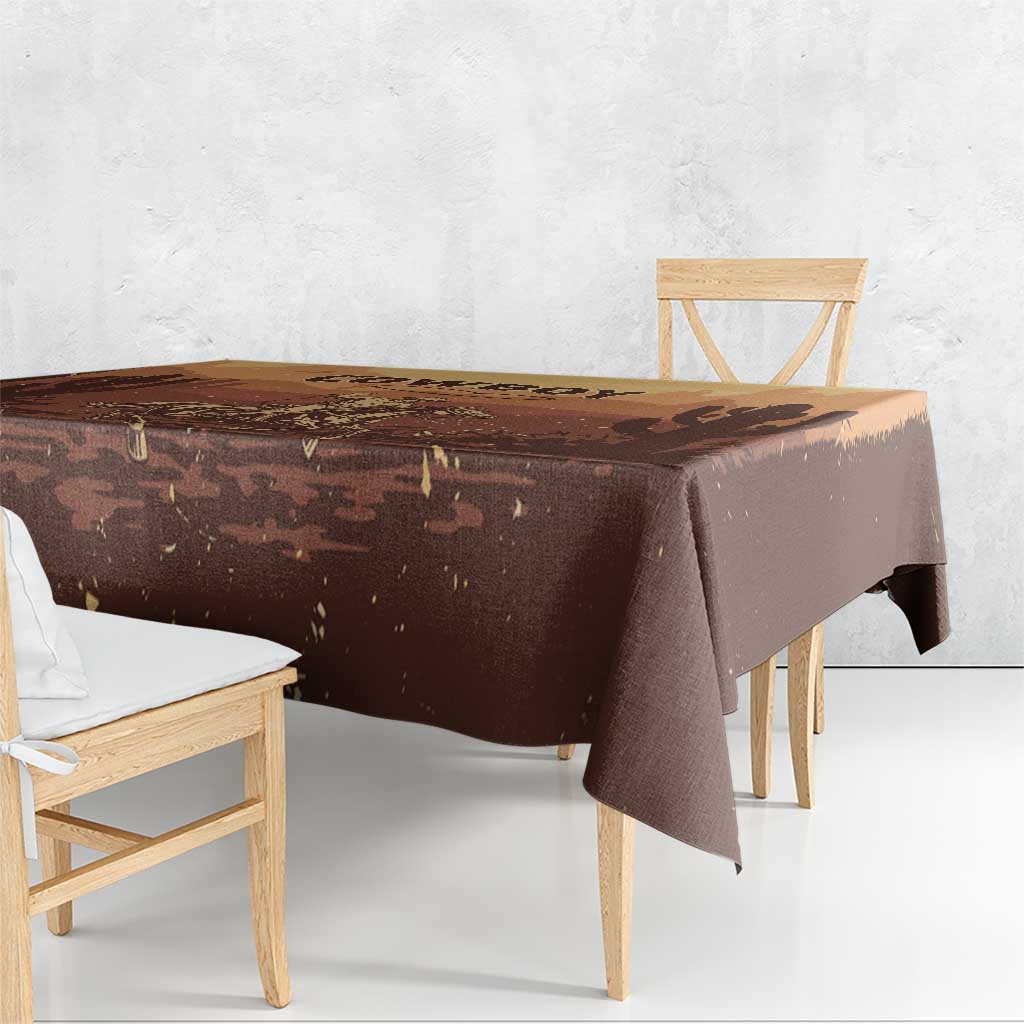 Black Cowboy Tablecloth Take Me Away
