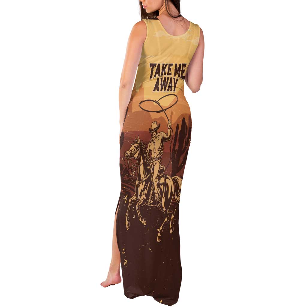 Black Cowboy Tank Maxi Dress Take Me Away