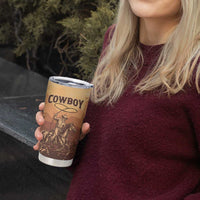 Black Cowboy Tumbler Cup Take Me Away