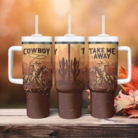 Black Cowboy Tumbler With Handle Take Me Away