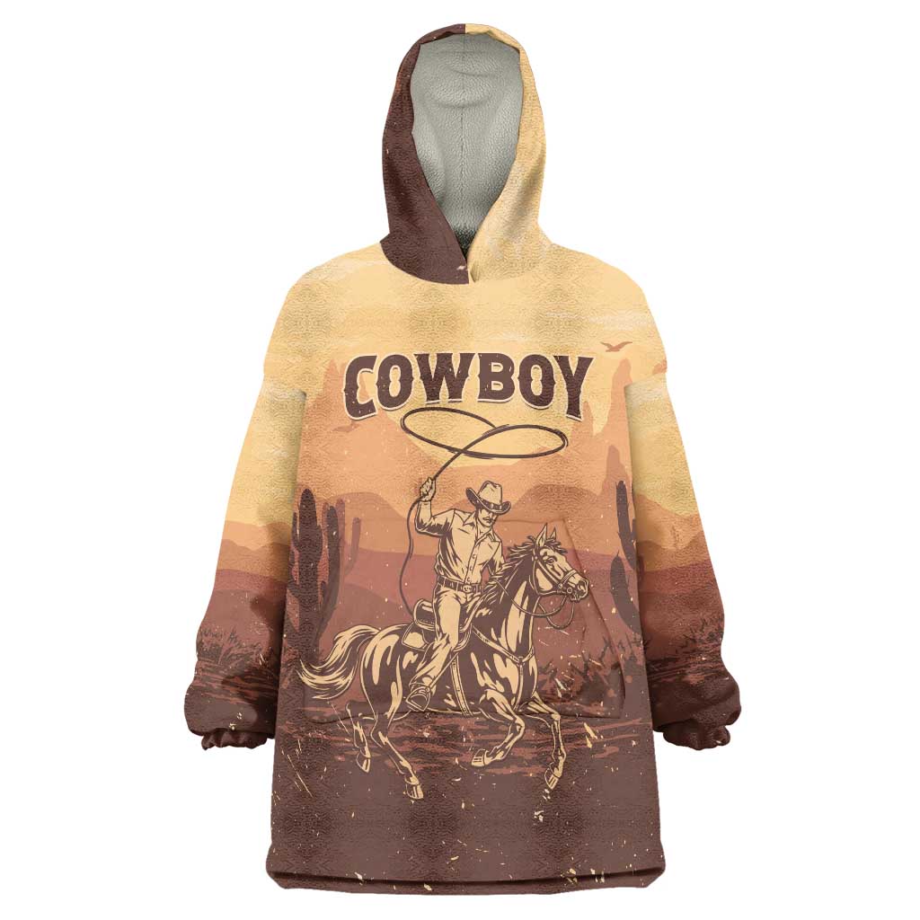 Black Cowboy Wearable Blanket Hoodie Take Me Away