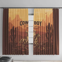 Black Cowboy Window Curtain Take Me Away